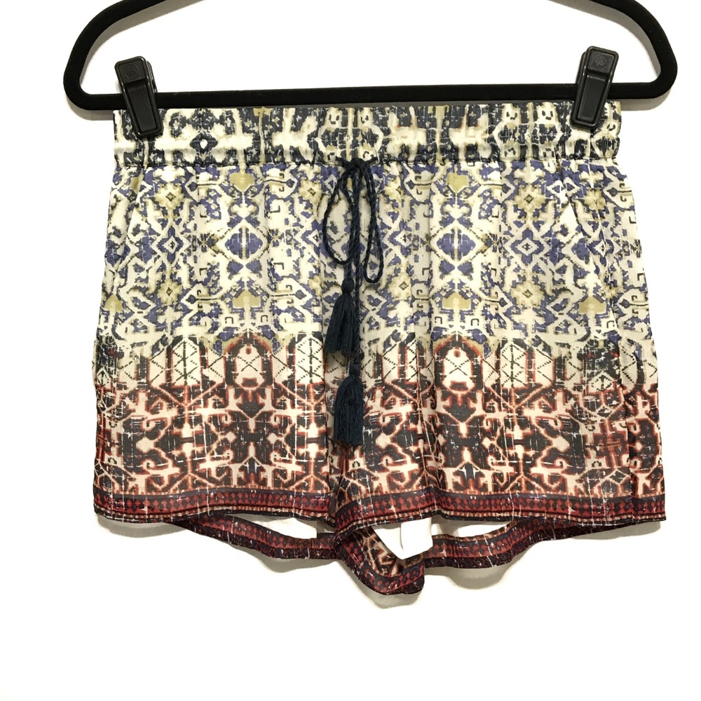 Joie Lindee Print Silk Shorts Size Small